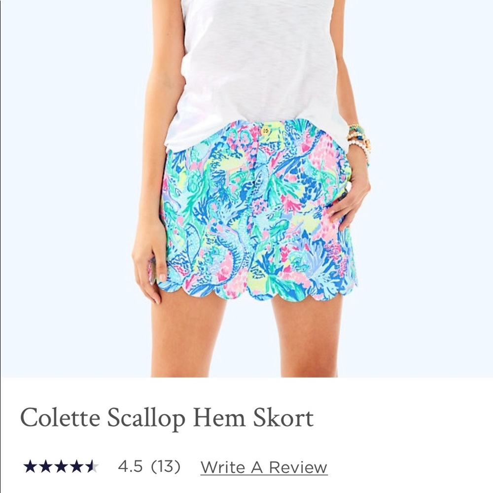 Lilly Colette Scallop Hem Skort Mermaids Cove